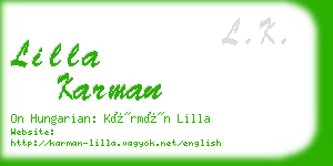 lilla karman business card